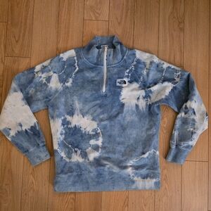 North Face Tie Dyed 1/4 Zip Sweatshirt- M